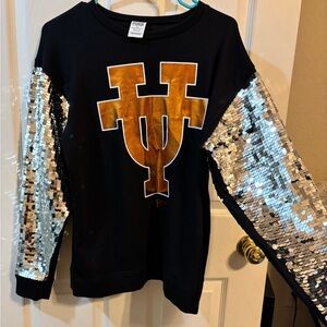 PINK Victoria's Secret UT Austin Sequin Sweatshirt OBO